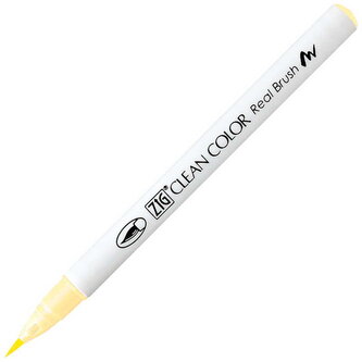 Marker Clean Color Real Brush - pale yellow 055, Kuretake