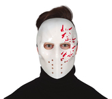 Bílá krvavá hokejová maska