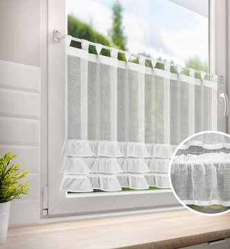 Dekorační krátká vitrážová záclona do kuchyně GUNAR 70x150 cm MyBestHome