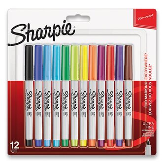 Markery Ultra Fine kpl 12-kol. Sharpie