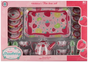 Zestaw metalowych naczyń kuchennych z tacą