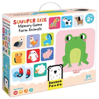 Suuuper Size Memory Game. Farm Animals 2+