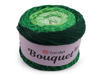 Bavlněná pletací příze Bouquet 250 g - 1 ks - 8 (720) zelená