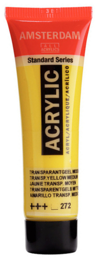 Farba akrylowa nr 272 transp.yellow medium 20ml, Amsterdam
