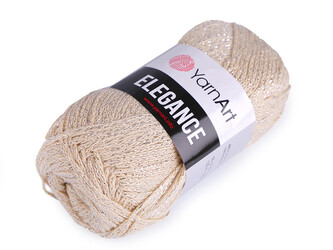 Pletací příze Elegance lurex 50 g - 1 ks - 2 (119) béžová světlá stříbrná