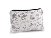 Textilní pouzdro se zipem k domalování 13x22 cm - 1 ks - 5 Off White ryby