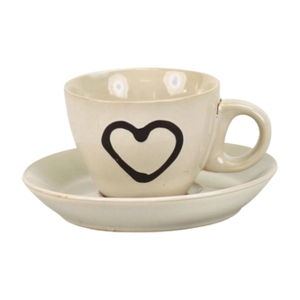 Hrnek espresso s podtalířkem,bílý, 2. jakost