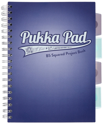 Kołonotes Project Book B5 100k 80g kratka Navy granatowy, Pukka Pad