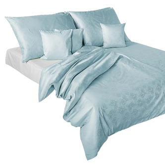 Dadka Povlečení damašek Macešky modré 200x220, 2x70x90 cm