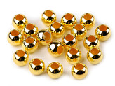 Plastové korálky Metalic s velkým průvlekem 8x10 mm - 1200 ks - 3 žluté zlato