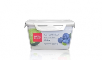 Mega Plast, Box IXA Premium, 0,8 l, hranatá, červená nebo modrá, foto je pouze ilustrační