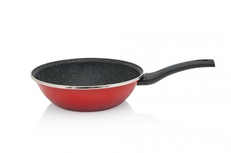Metalac Granite induction, vysoká smaltovaná pánev 26 cm, 3,1 l, červená Metalac Granite induction, vysoká smaltovaná pánev 26 cm, 3,1 l, červená