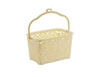 Mega Plast, Košík na kolíčky MONAKO, 13 x 23,5 x 15,5 cm, krémový