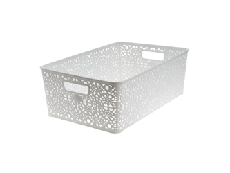 Mega Plast, Košík MONAKO XL, 14 x 39 x 27 cm, bílý