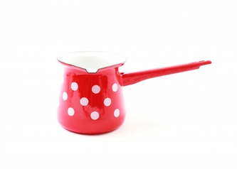 Metalac Červený puntík, smaltovaná džezva 9 cm (4 kávy), 0,4 l