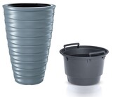 Květináč s vkladem Firenze světle šedý 38,3cm