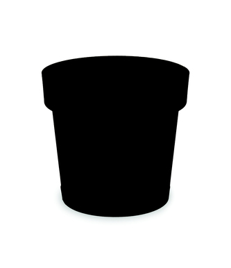 Gardino, Květináč MELROSE GLAMOUR průměr 18 cm, vysoký 19 cm, antracit