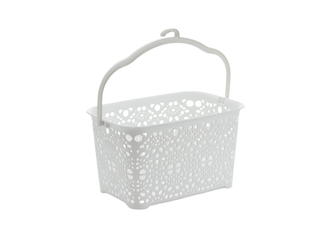 Mega Plast, Košík na kolíčky MONAKO, 13 x 23,5 x 15,5 cm, bílý