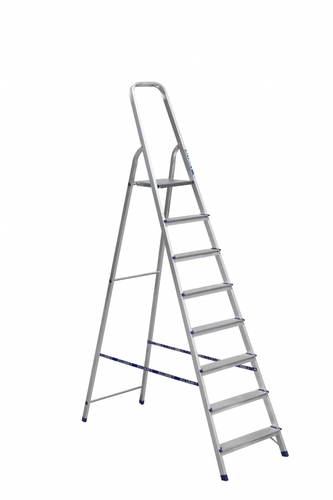 Alumet, schůdky 7 plus 1, 8 stupňů - 166 cm, 51 x 246 x 12 cm, záruka 5 let Alumet, schůdky 7 plus 1, 8 stupňů - 166 cm, 51 x 246 x 12 cm, záruka 5 let