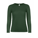 Triko dámské B&C dlouhý rukáv E150 - tmavě zelené, M
