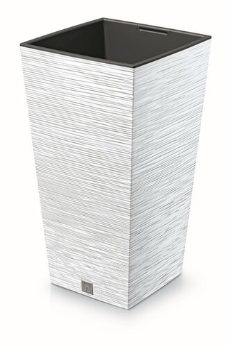 Květináč FUSU IV bílý, varianta 20 cm