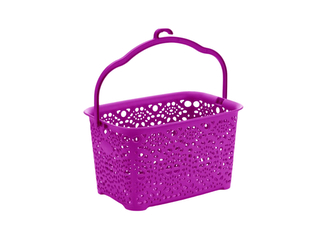 Mega Plast, Košík na kolíčky MONAKO, 13 x 23,5 x 15,5 cm, růžový