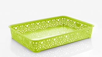 Mega Plast, Košík MONAKO S, 6 x 26 x 20 cm, světle zelený