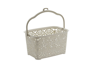 Mega Plast, Košík na kolíčky MONAKO, 13 x 23,5 x 15,5 cm, světle šedý