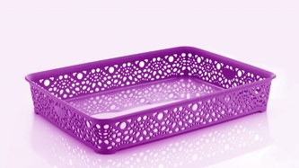 Mega Plast, Košík MONAKO S, 6 x 26 x 20 cm, růžový