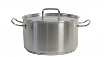 Metalac, Hluboký kastrol s poklicí 30 cm, 10 l, INOX PROFESSIONAL Metalac, Hluboký kastrol s poklicí 30 cm, 10 l, INOX PROFESSIONAL