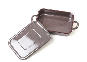 Olymp, Hnědý granit, smaltovaný pekáček 28 cm 2,5 l s poklicí