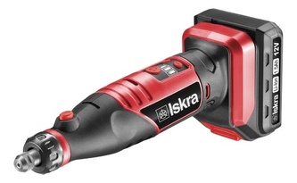 ISKRA,  AKU přímá bruska ML-MD03-120, 12V, 1,5Ah, s příslušenstvím