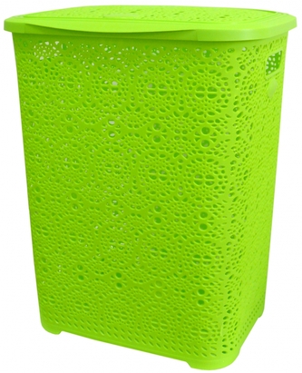 Mega Plast, Koš na prádlo MONAKO, 57 x 45 x 38 cm, světle zelený