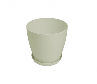 Gardino, Květináč LUX průměr 18 cm s podmiskou, béžový