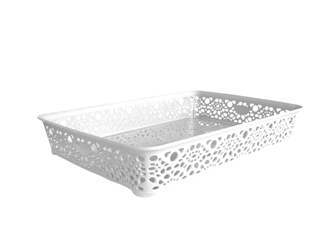 Mega Plast, Košík MONAKO S, 6 x 26 x 20 cm, bílý