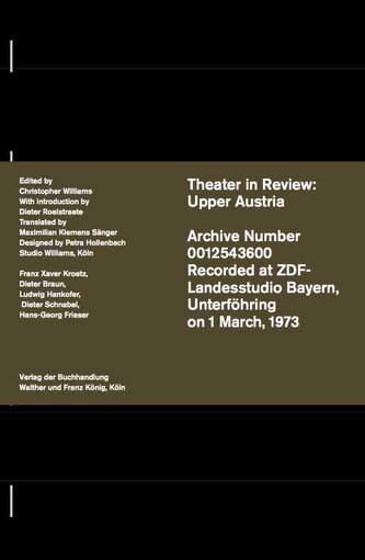 Christopher Williams. Theatre in Review: Upper Austria