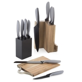 Sada 11 nožů ve stojanech s prknem BRANDANI