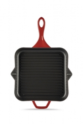 Hósse, Grilovací pánev čtvercová, 28 x 28 cm, (HS K GTV), vroubkovaná, červená