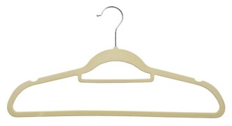 Velurová ramínka MAXI 100 ks - béžová