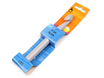 Háček na háčkování vel. 15 Pony - 1 ks - stříbrná Háček na háčkování vel. 15 Pony - 1 ks - stříbrná