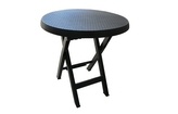 Mega Plast, plastový skládací stůl TEO, průměr 70 cm, antracit