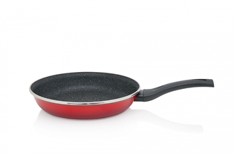 Metalac Granite induction, smaltovaná pánev 24 cm, červená