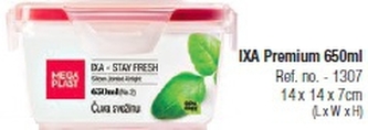 Mega Plast, Box IXA Premium 14 x 14 x 7 cm (0,65 l), červená nebo modrá