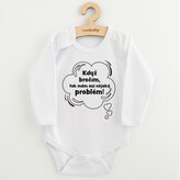 Dětské body s potiskem New Baby Když brečím, tak mám asi nějaký problém! - velikost 68 (4-6m)