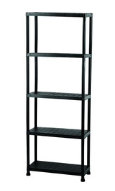 Igotrend, Regál plast. 60 x 30 x 180 cm, černý (5 polic)