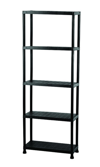Igotrend, Regál plast. 60 x 30 x 180 cm, černý (5 polic)