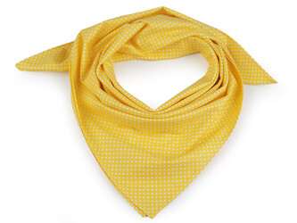 Bavlněný šátek s puntíky 65x65 cm - 1 ks - 10 žlutá