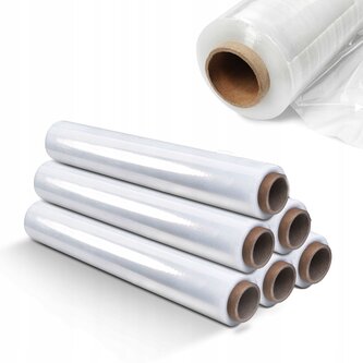 Ruční strečová folie 500mm x 150m, (23mic), 6 ks