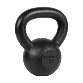 Kettlebell Litinový  4 kg REBEL ACTIVE RBA-2323-04