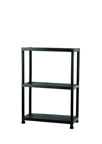 Igotrend, Regál plast. 60 x 30 x 96 cm, černý (3 police)